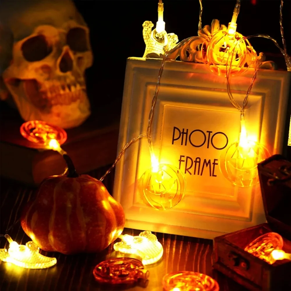 Pumpkin String Light Set 8pks